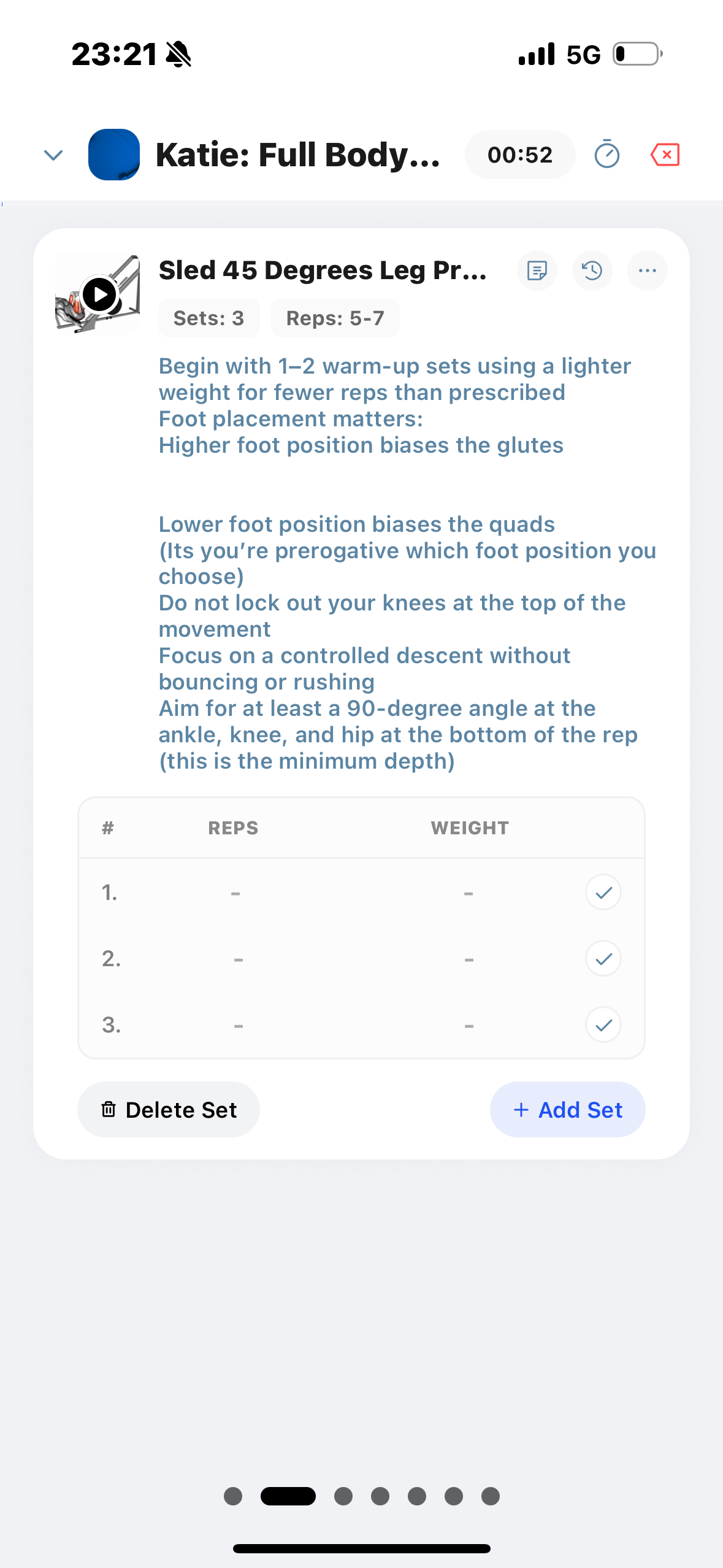 In-session coaching view in HubFit